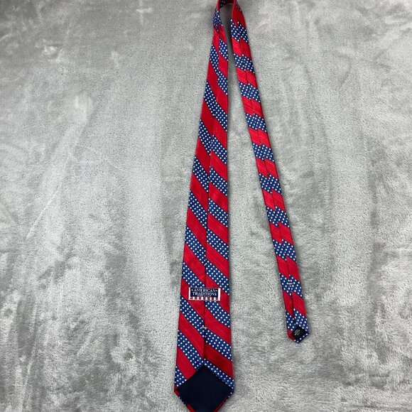 American Traditions USA Themed Men's Classic 100% Silk Neck Tie - Picture 6 of 6